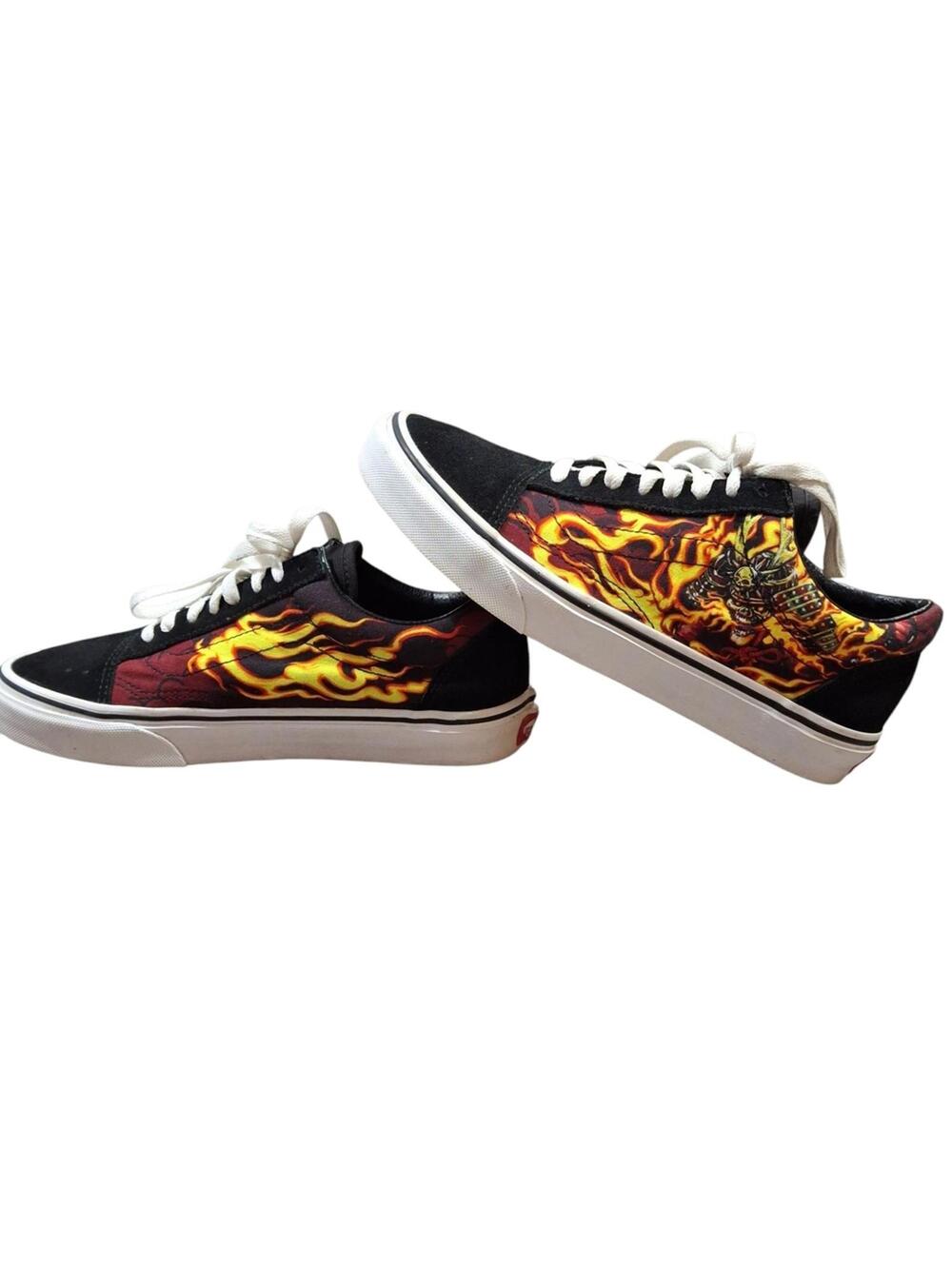 "Vans  SZ 8"womens , Old Skool Samurai Rising  Flame Sneakers Classic Style